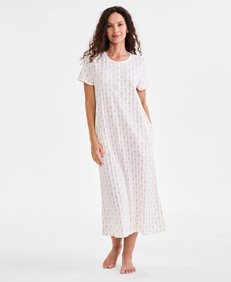 Charter Club Women's Cotton Printed Nightgown, Created for Macy's