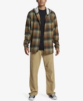 Quiksilver Men's Sandbar Hooded Flannel Long Sleeve Shirt