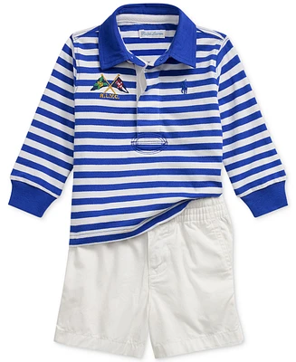 Polo Ralph Lauren Baby Rugby Shirt & Prepster Shorts Set