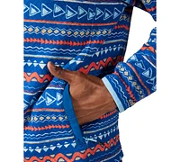 Chubbies Men's Trail Mix Geo-Pattern Quarter-Zip Sweatshirt