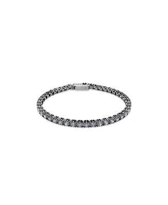 Swarovski Round Cut Ruthenium Plated Matrix Tennis Bracelet