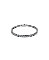 Swarovski Round Cut Ruthenium Plated Matrix Tennis Bracelet