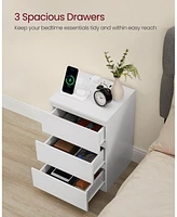 Slickblue Nightstand with Charging Station for Convenient Power Access and Sleek Design