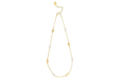 Rivka Friedman Cubic Zirconia Chain and Bead Station Necklace