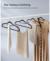 Slickblue Plastic Hangers Space Saving Clothes , Ultra Thin With Non Slip Rubber Coating, 30 Pieces