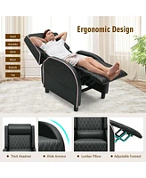 Gouun Massage Gaming Recliner Chair with Headrest and Adjustable Backrest for Home Theater