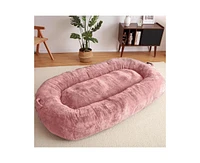 gaomon Human Size Dog Bed for Adult People, 71"x43.3"x10" Large Dog Bed for Men and Women, Washable Giant Dog Bed for Pets and Kids, Anti Slip Human D