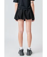 Grey Lab Women's Scuba Balloon Mini Skirt