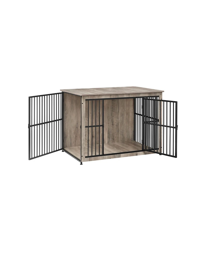 Slickblue Modern Dog Crate Furniture and Side End Table for Indoor Dogs up to 70 lbs