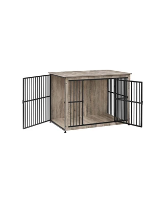 Slickblue Modern Dog Crate Furniture and Side End Table for Indoor Dogs up to 70 lbs