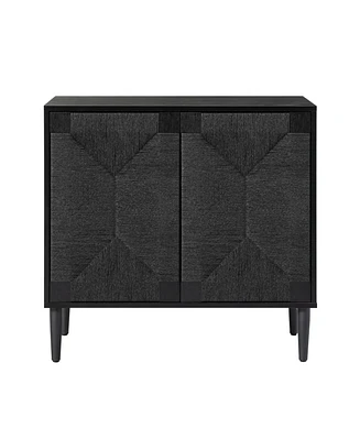 Hulala Home Varasso Transitional 30"Tall 2-Door Accent Cabinet with Adjustable Shelves