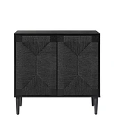 Hulala Home Varasso Transitional 30"Tall 2-Door Accent Cabinet with Adjustable Shelves