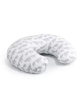 The Peanutshell Nursing Pillow for Breastfeeding, Gray and White Elephant