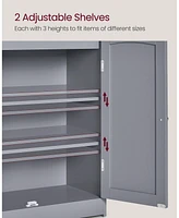 Slickblue Stylish Bathroom Floor Cabinet with Double Doors for Storage and Organization