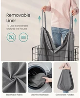 Slickblue Collapsible Laundry Hamper with Washable Liner & Metal Wire Frame for Bedroom and Bathroom