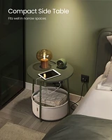 Slickblue Side Table with Charging Station