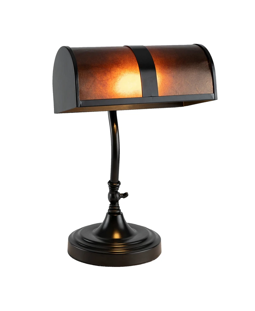 Lavish Home 14" Mission Style Led Banker's Table Lamp