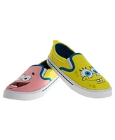 Nickelodeon Little and Big Kids Slip On Low Top Canvas Sneakers