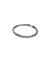 Swarovski Round Cut Ruthenium Plated Matrix Tennis Bracelet