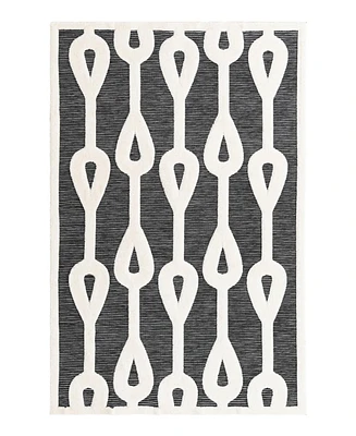 Bayshore Home Textured Tones Drops 6'1"x9' Area Rug