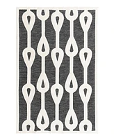 Bayshore Home Textured Tones Drops 6'1"x9' Area Rug