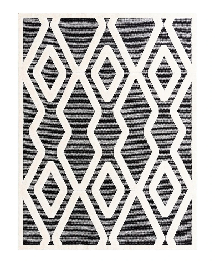 Bayshore Home Textured Tones Trellis 9'x12' Area Rug