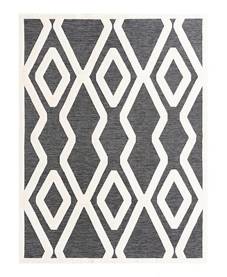 Bayshore Home Textured Tones Trellis 9'x12' Area Rug