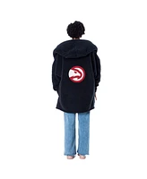 Jill Martin Men's and Women's The Best Lounger World Black Atlanta Hawks Oversized Open-Front Hoodie Sweater