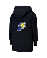 Jill Martin Men's and Women's The Best Lounger World Black Indiana Pacers Oversized Open-Front Hoodie Sweater