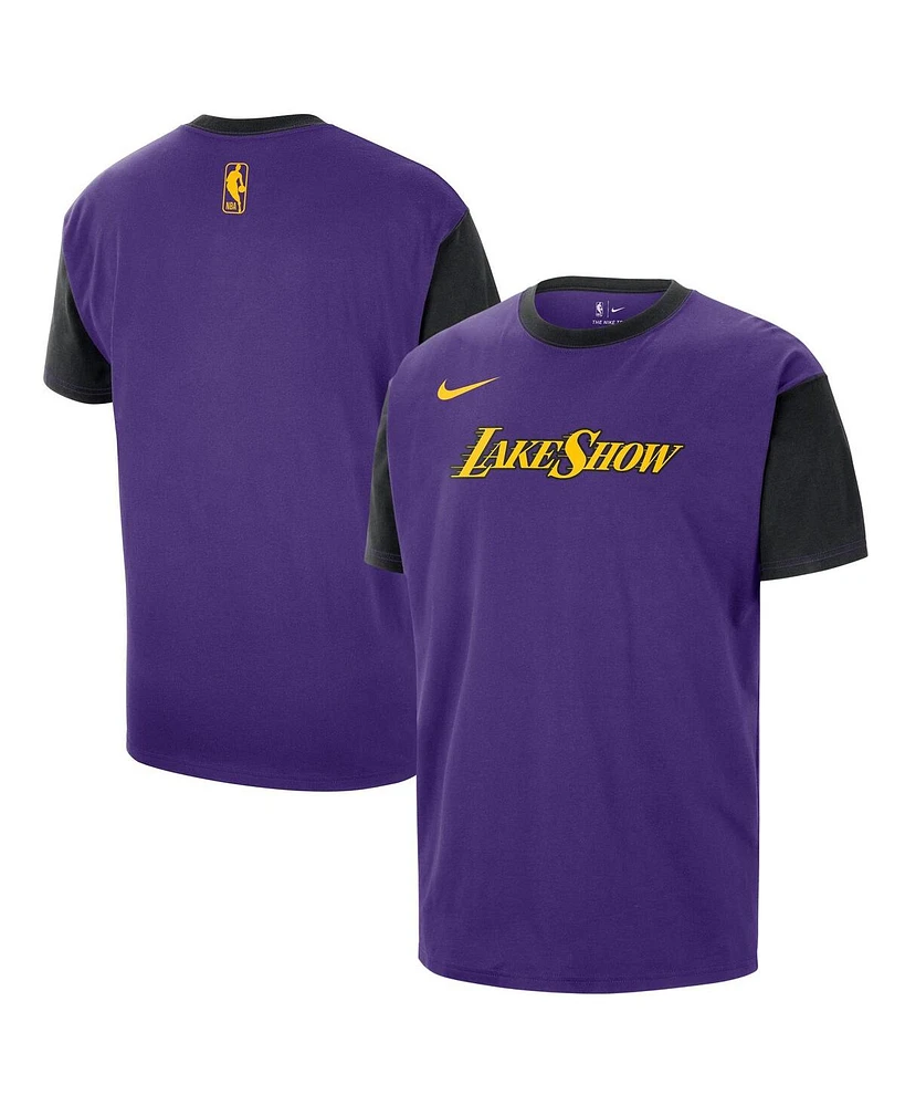 Nike Men's Purple Los Angeles Lakers 2024/25 City Edition Courtside Color Block T-Shirt