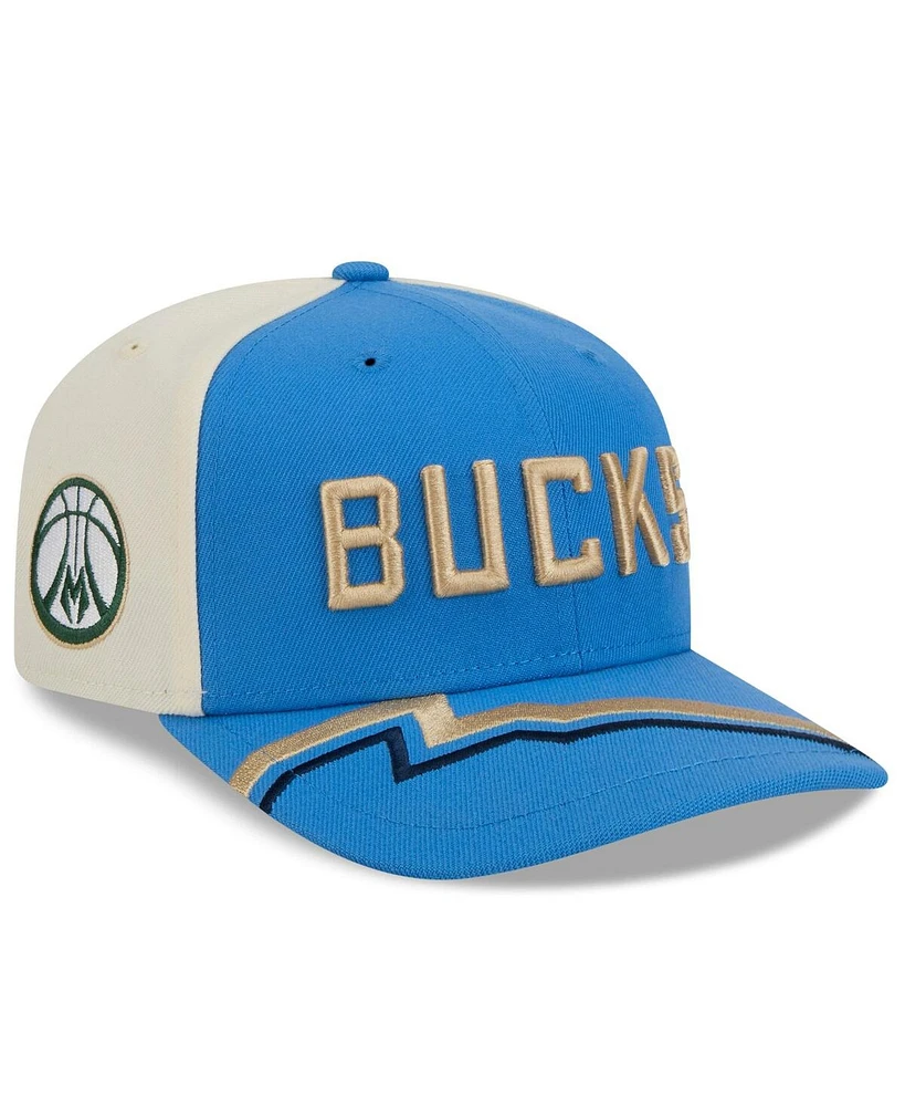 New Era Men's Blue Milwaukee Bucks 2024/25 City Edition 9SEVENTY Stretch-Snap Hat