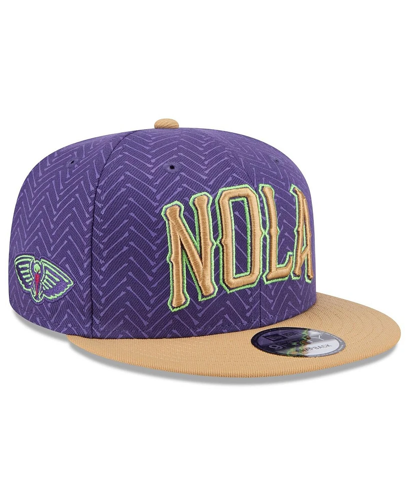 New Era Men's Purple New Orleans Pelicans 2024/25 City Edition 9FIFTY Snapback Hat