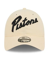 New Era Men's Cream Detroit Pistons 2024/25 City Edition 9TWENTY Adjustable Hat