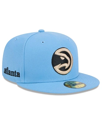 New Era Men's Light Blue Atlanta Hawks 2024/25 City Edition Alternate 59FIFTY Fitted Hat