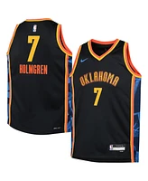 Nike Big Boys and Girls Chet Holmgren Black Oklahoma City Thunder 2024/25 Swingman Player Jersey - Edition