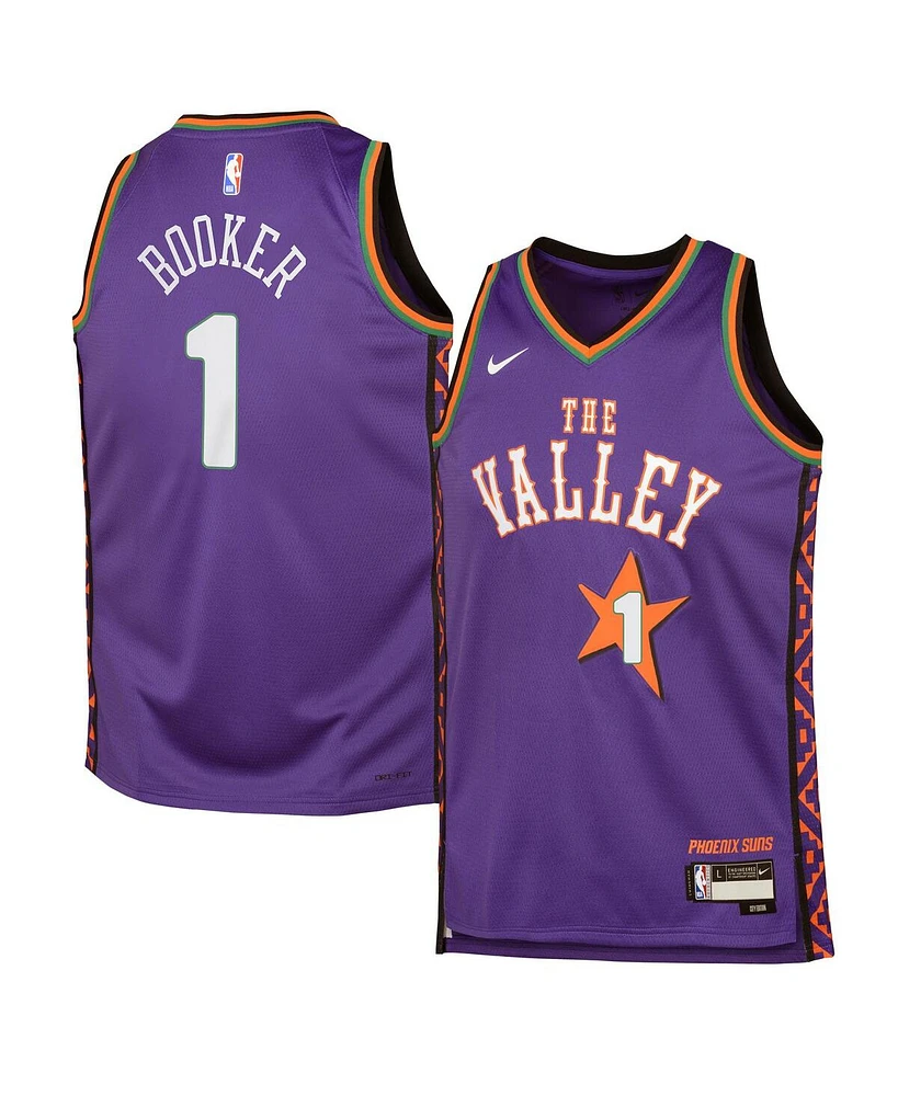 Nike Big Boys and Girls Devin Booker Purple Phoenix Suns 2024/25 Swingman Player Jersey - City Edition