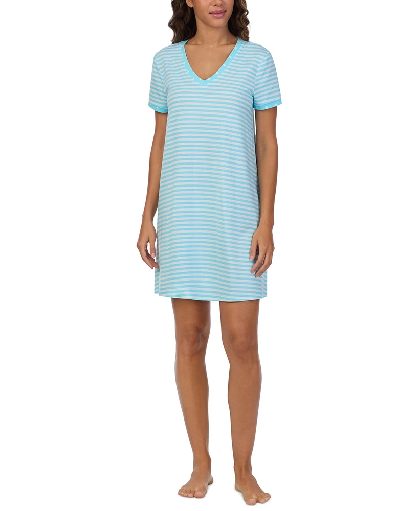 Cuddl Duds Women's Printed Short-Sleeve Sleepshirt