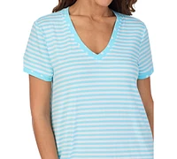 Cuddl Duds Women's Printed Short-Sleeve Sleepshirt
