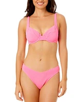 Salt Cove Juniors Wavy Underwire Bralette Bikini Scrunch V Front Hipster Bottoms Exclusively For Macys