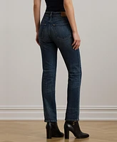 Lauren Ralph Women's High-Rise Straight Ankle Jeans