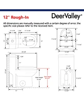 DeerValley Liberty Compact Toilets One-Piece Toilet With High-Efficiency Flush Round Toilet for Space-Saving Floor Mounted (Seat Included)