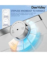 DeerValley Smart Toilet with Bidet Wash Auto Sensor Flush Kick Flush Heated Seat Warm Wash(Remote Included)