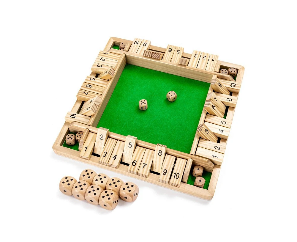 Ropoda Wooden Shut The Box Game (2-4 Players)