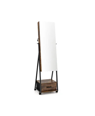 Gouun Jewelry Cabinet with Full Length Mirror