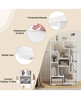 Gouun 47-Inch Tall Bookshelf for Home Office Living Room
