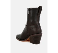 London Rag Baccata Elevated Harness Detail Ankle Boots