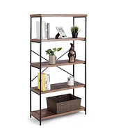 Gouun Multipurpose Open Bookcase Industrial Rack Wide Standing Storage Shelf