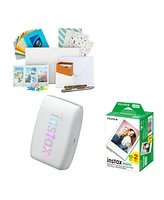 Fujifilm Instax Mini Link 3 Compact Smartphone Printer Clay Bundle