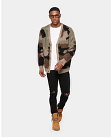 Xxiii Men's Camo Mohair Cardigan