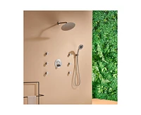 Casainc Thermostatic Rainfall Shower System with Rough in-Valve and Digital Display Handheld